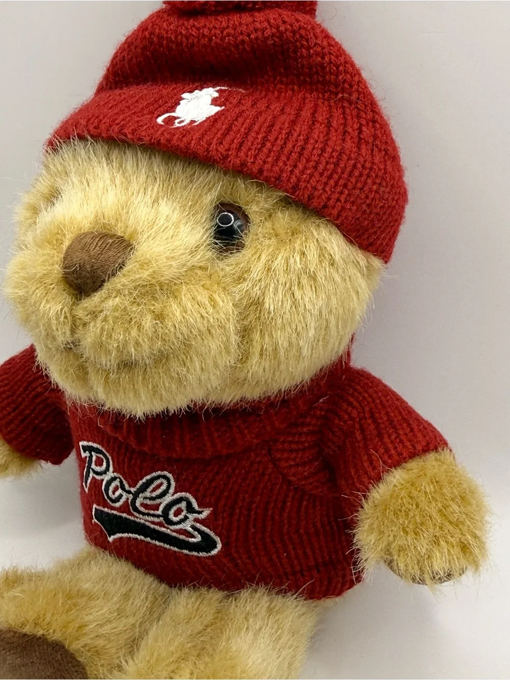 Ralph Lauren The Polo Bear Red Sweater Plush Stuffed Animal Limited Edition